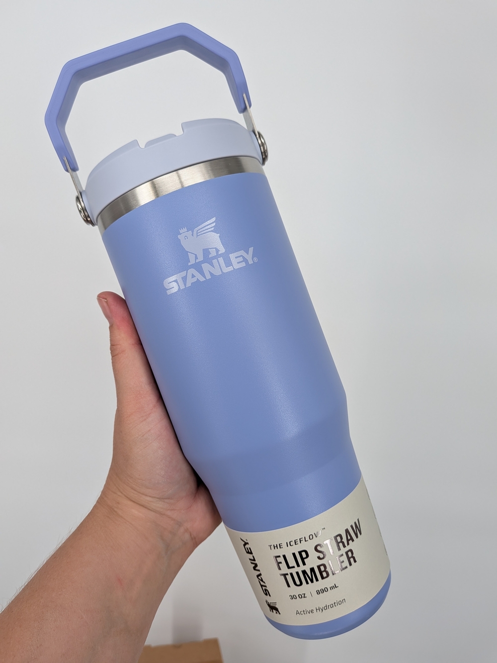 New Stanley The IceFlow Flip Straw Tumbler water bottle cup hydrangea 30 OZ